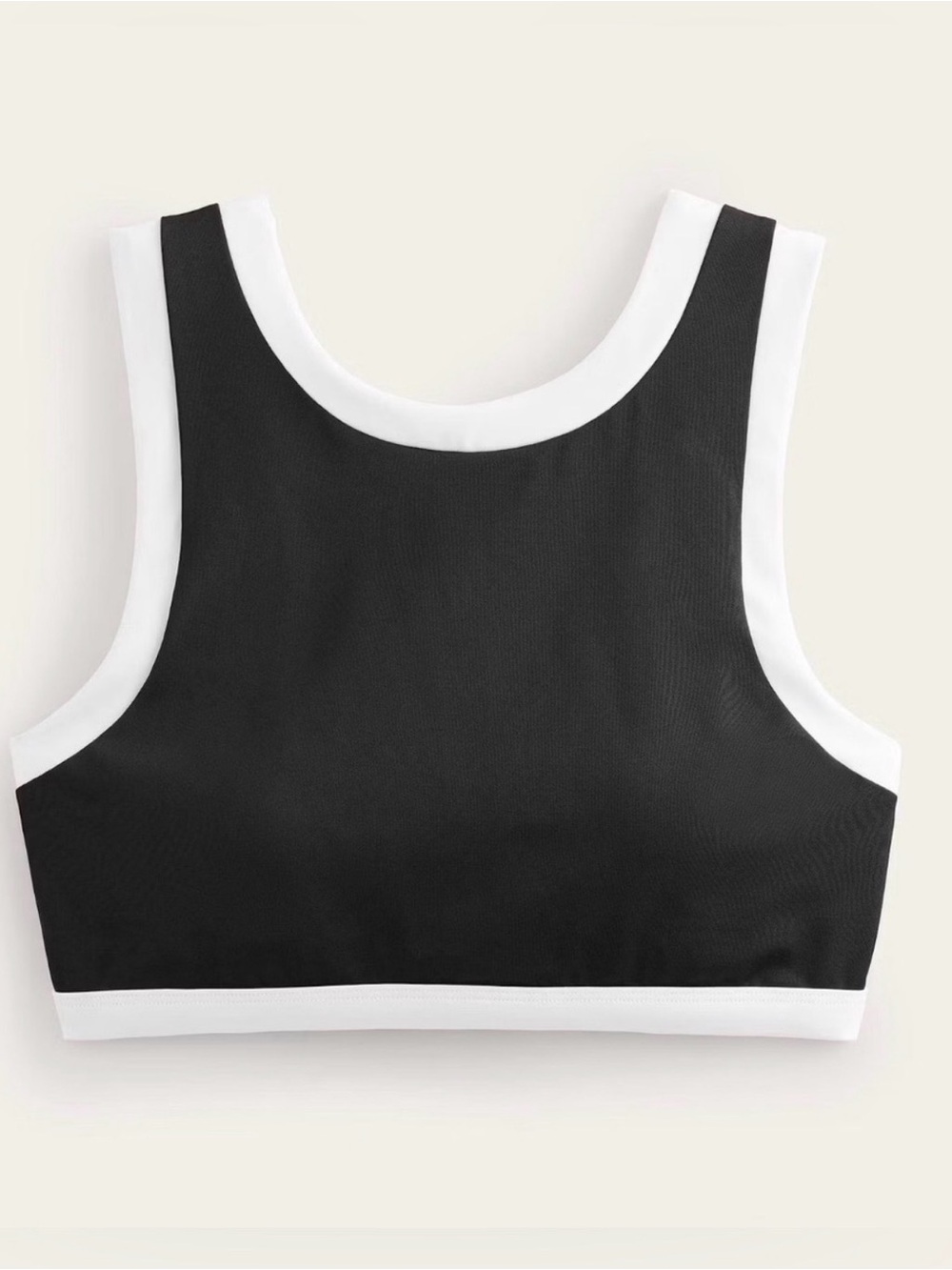 Boden Colorblock Swim Bikini Top Black White  US 8